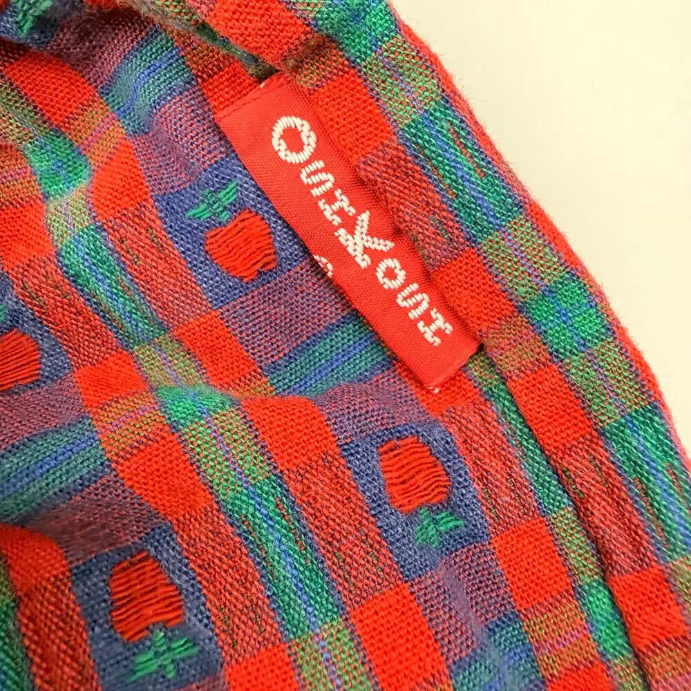 Vintage OshKosh Red Apple Jumper Dress & Shirt, Size 2T